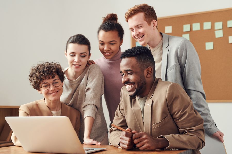 E-commerce team collaborating in a meeting room